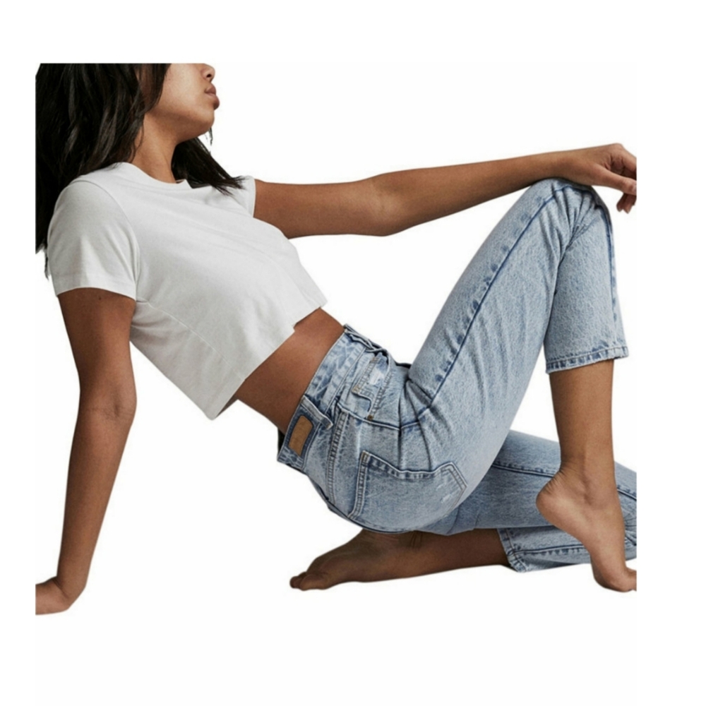 Cotton On High Rise Distressed Mom Jeans - Picture 3 of 14